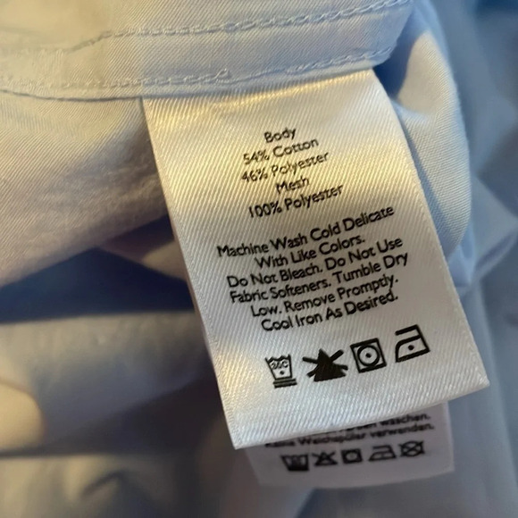 Eddie Bauer mens blue classic fit button down shirt size small - Picture 8 of 8